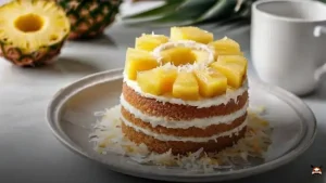 Bolo diet de abacaxi com coco: apenas 162 calorias por porção