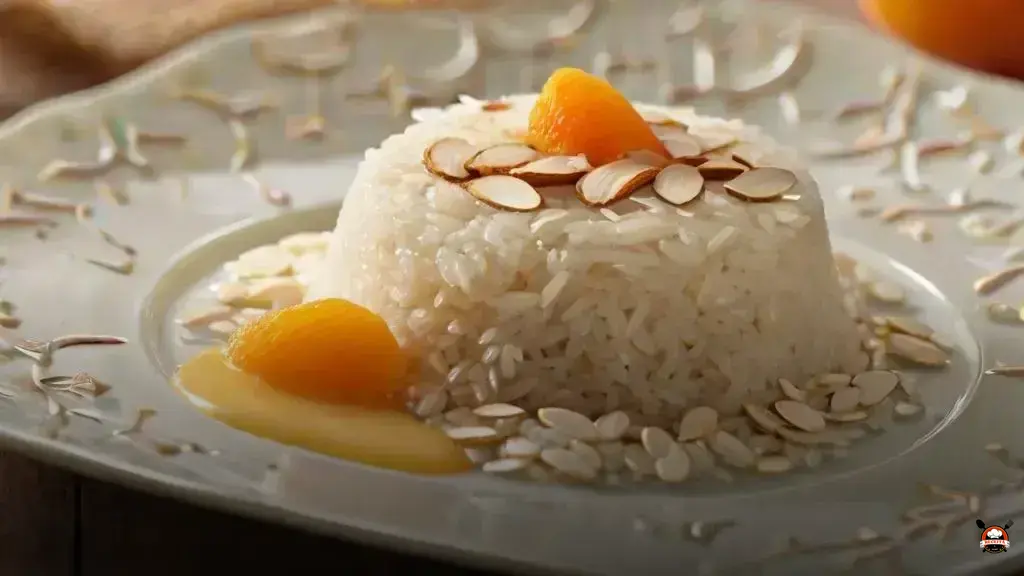 Arroz com amendoas e creme de damasco