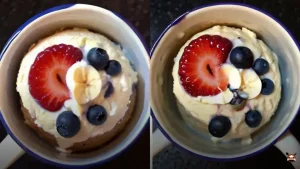 Receita rápida de bolo de caneca proteico para a dieta