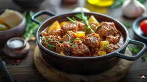 Almoço prático de uma panela: carne, molho e farofa em 20 min!