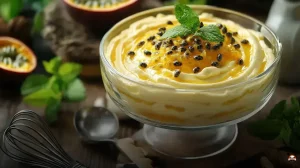 receita de mousse com suco de maracujá que derrete na boca