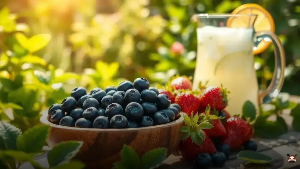 Blueberry combina com qual fruta