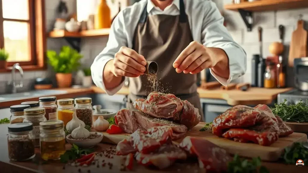 Carne como sazonar