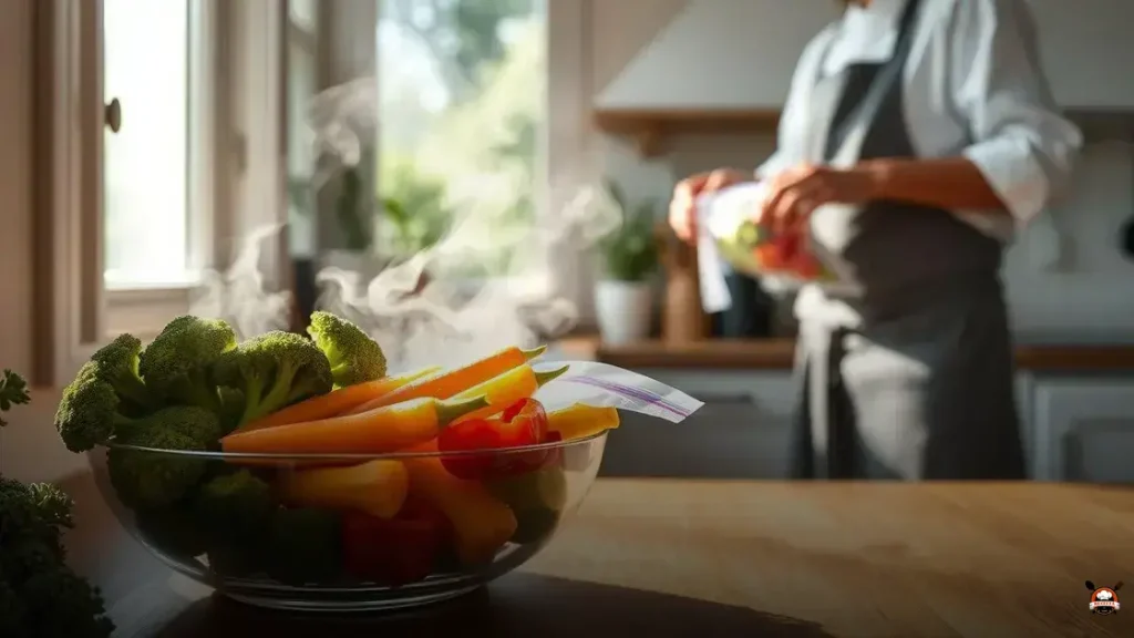 Como congelar legumes cozidos no vapor