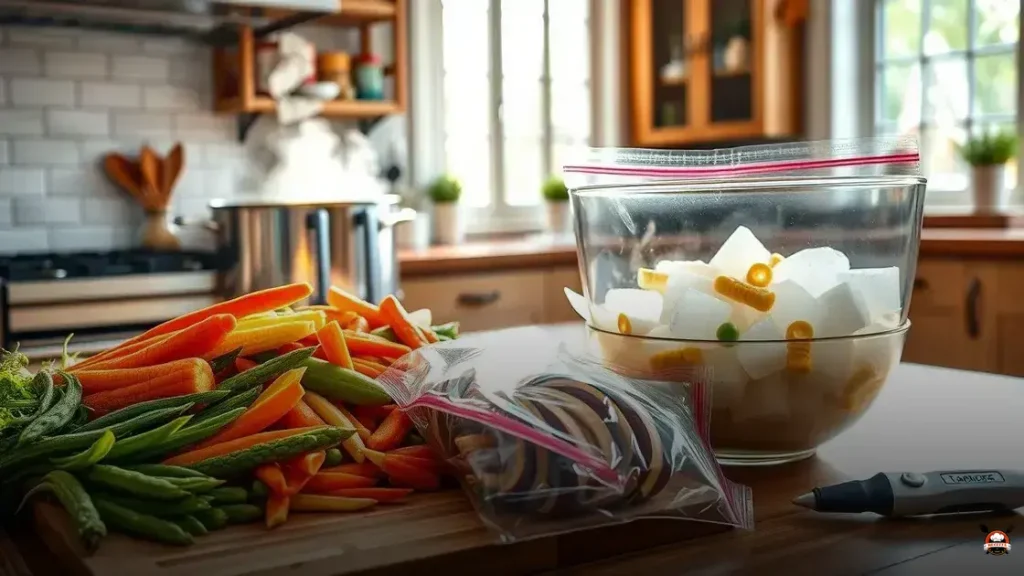 Como congelar legumes descascados