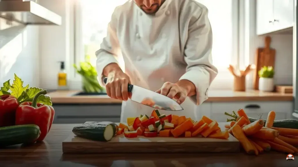 Como cortar legumes em cubos
