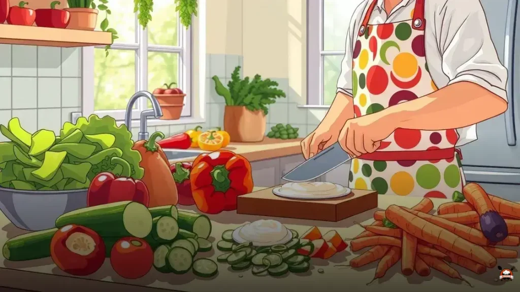 Como cortar legumes para maionese