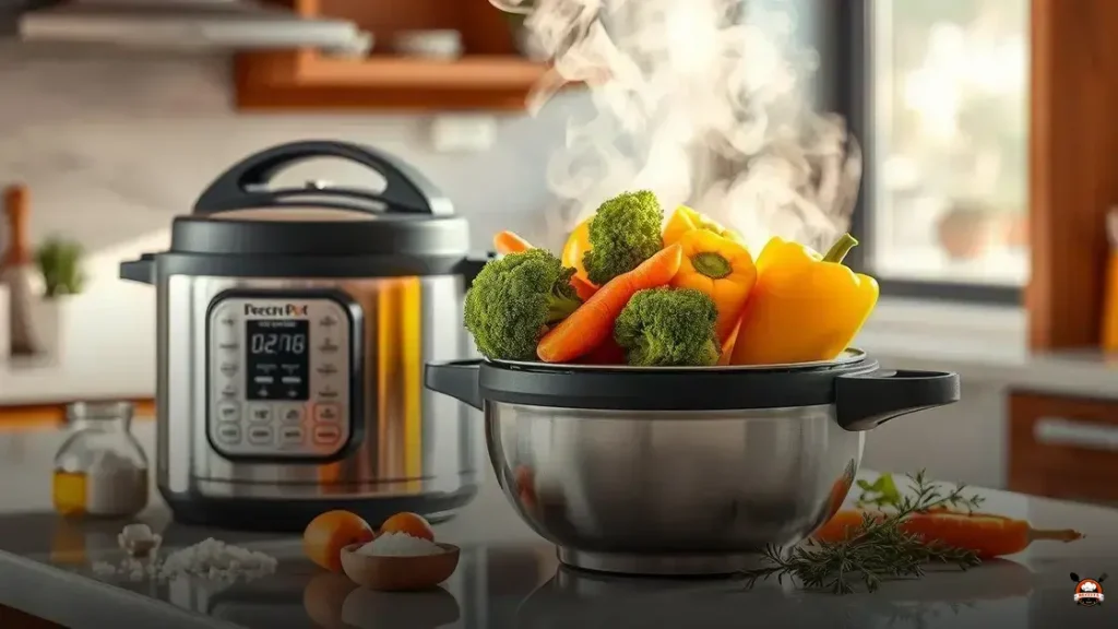 Como cozinhar legumes no vapor na panela de pressão