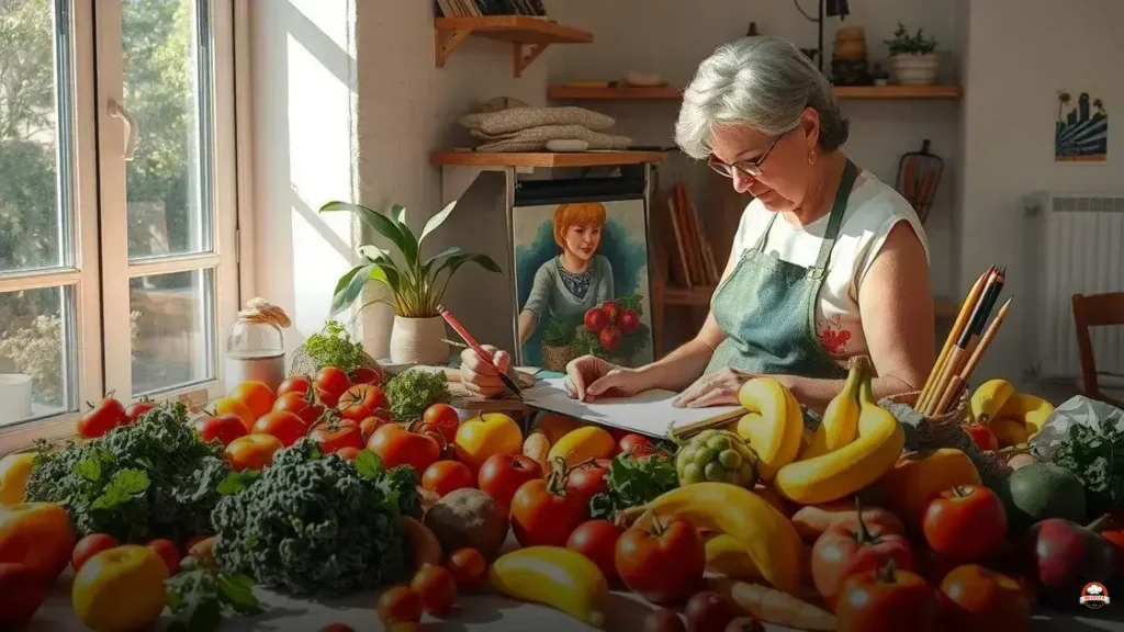 Como desenhar frutas e legumes
