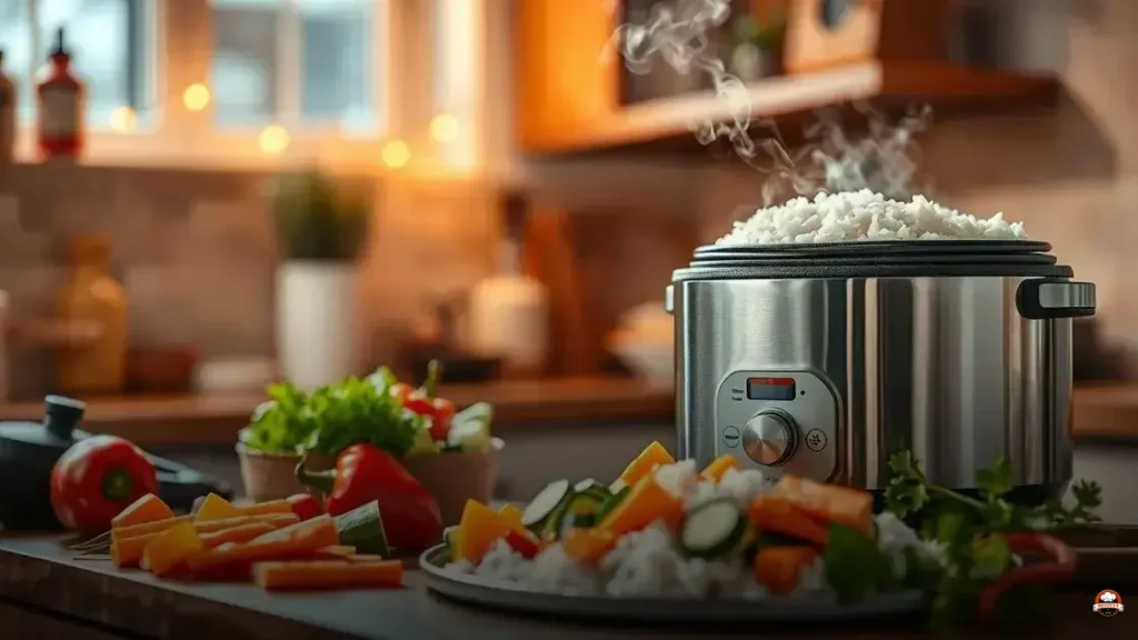 Como fazer arroz e legumes na panela eletrica