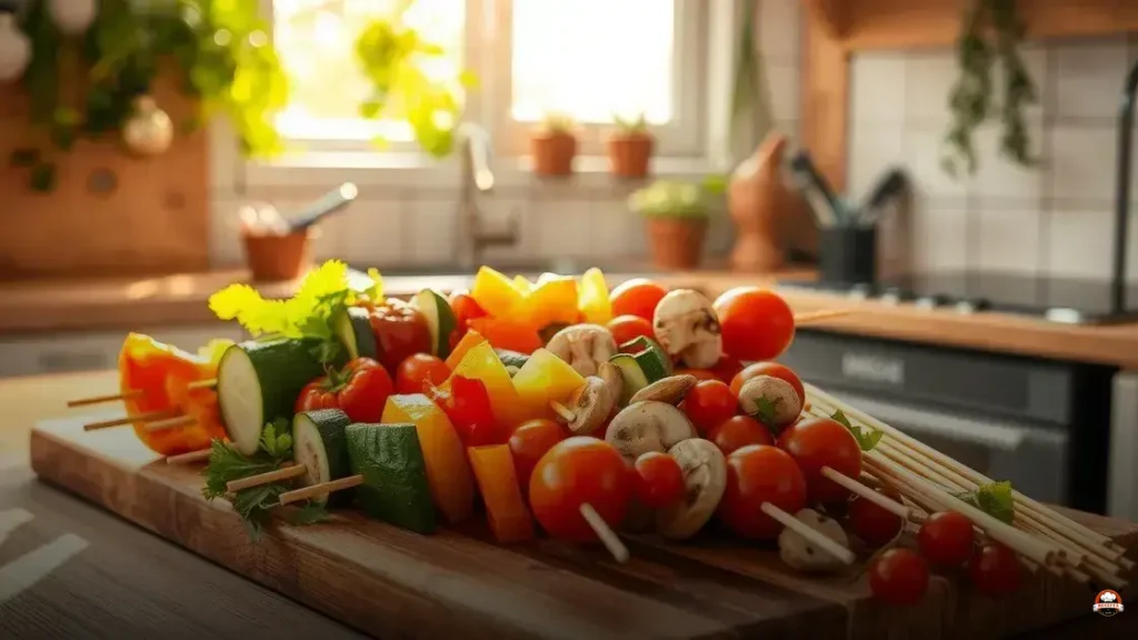 Como fazer espetinhos com legumes