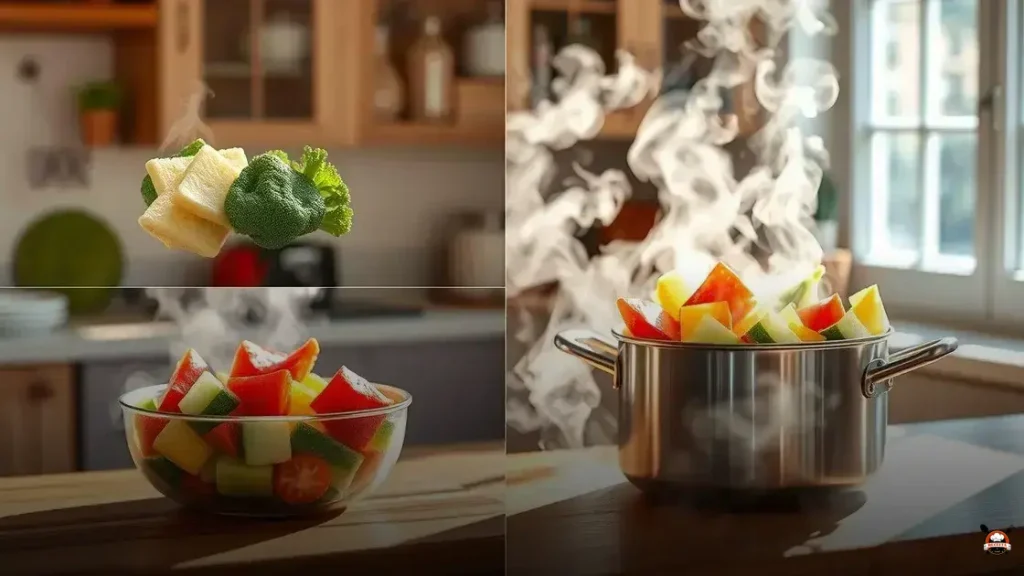 Como fazer legumes congelados no vapor