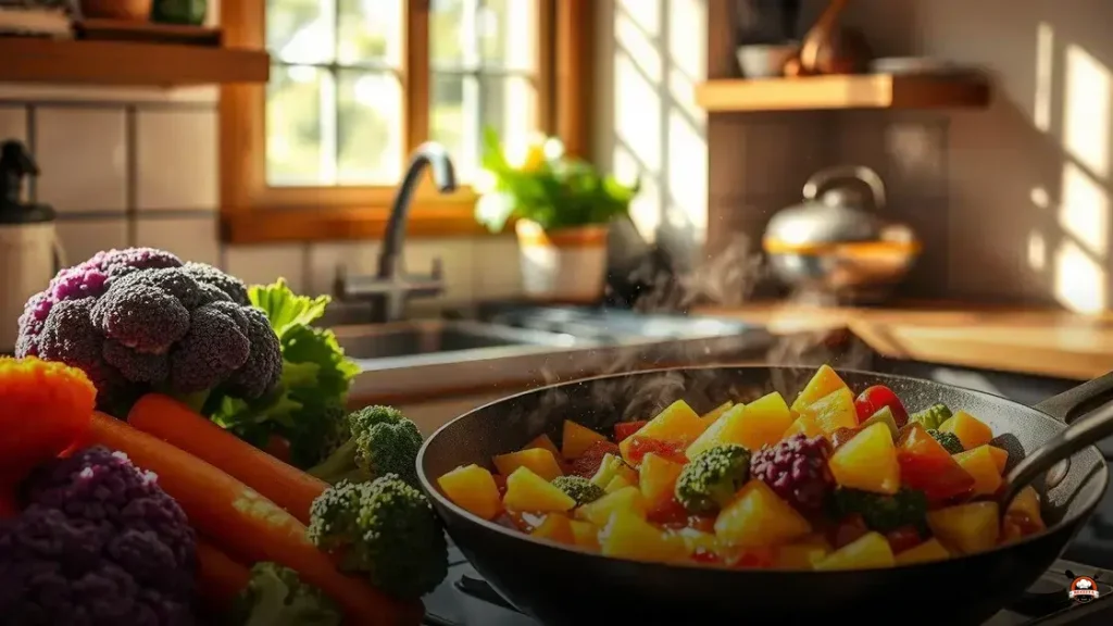 Como fazer legumes congelados salteados no azeite