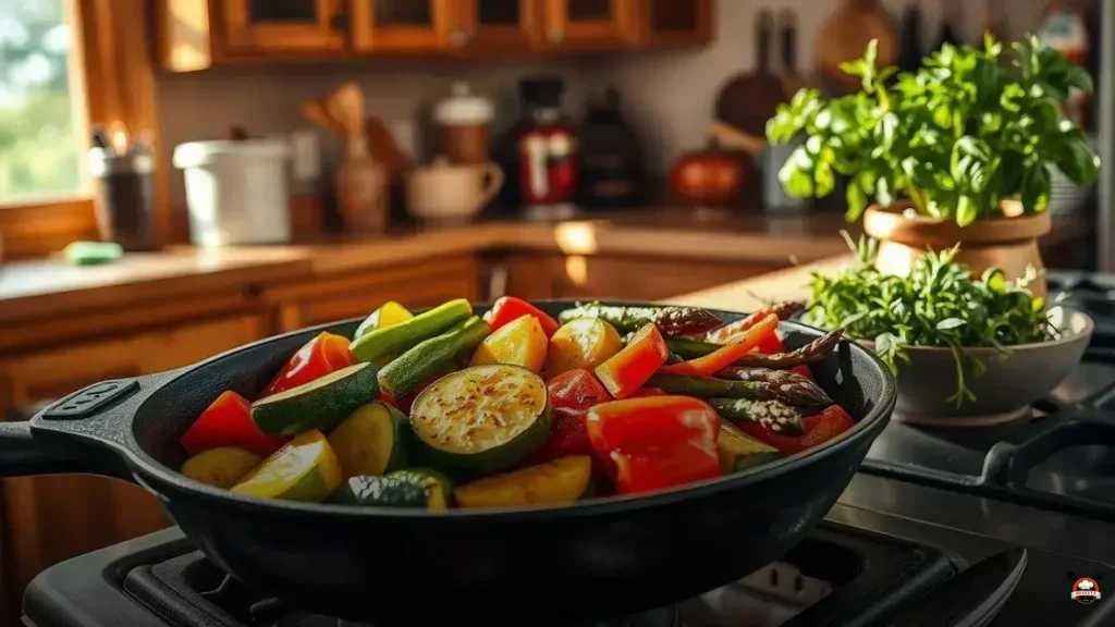 Como fazer legumes grelhados na frigideira