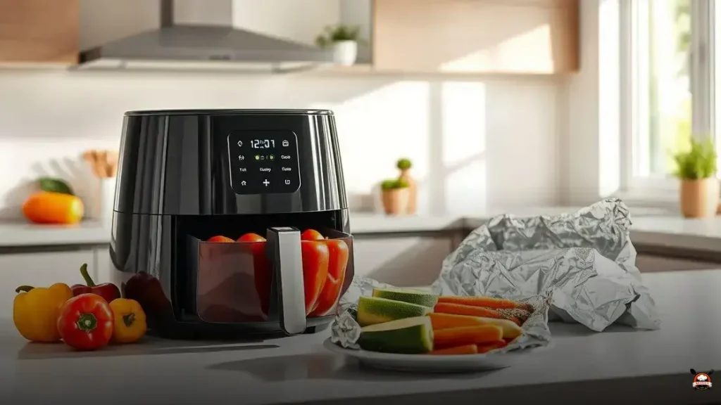 Como fazer legumes na airfryer com papel alumínio