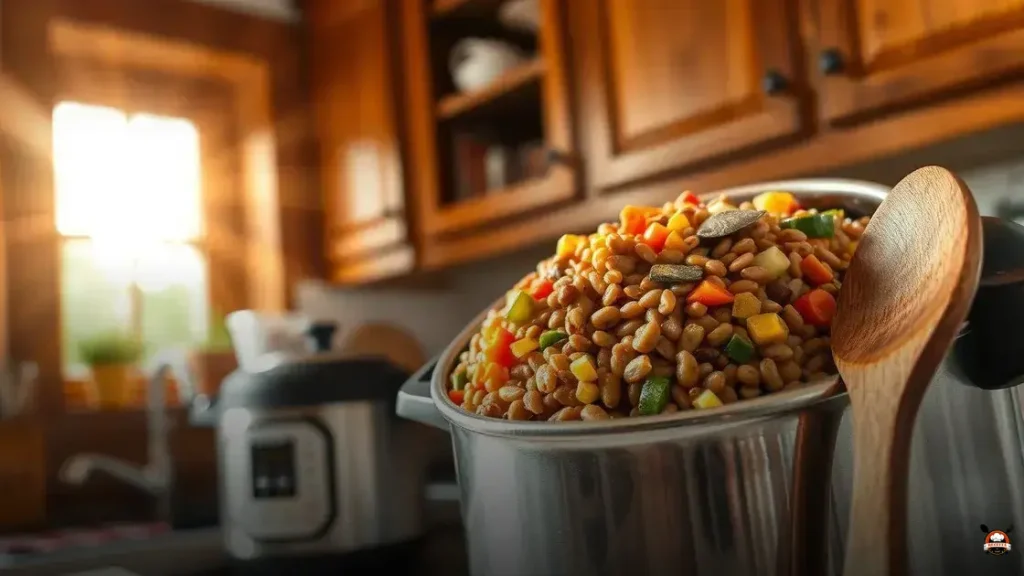Como fazer lentilha com legumes na panela de pressão