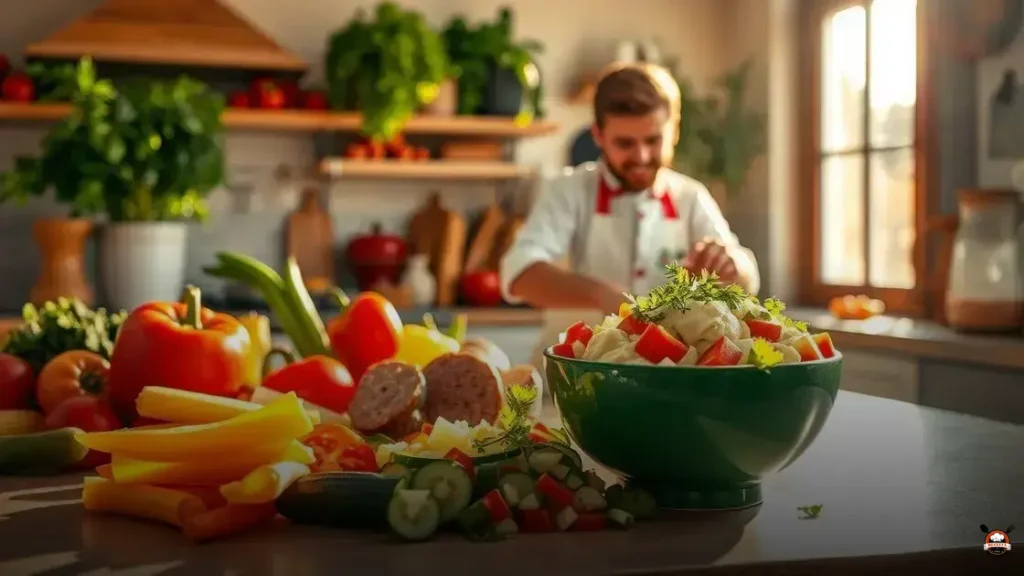 Como fazer maionese de legumes salsicha