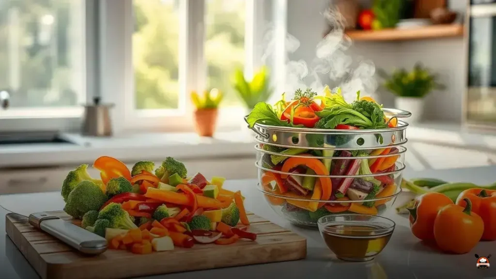 Como fazer salada de legumes no vapor
