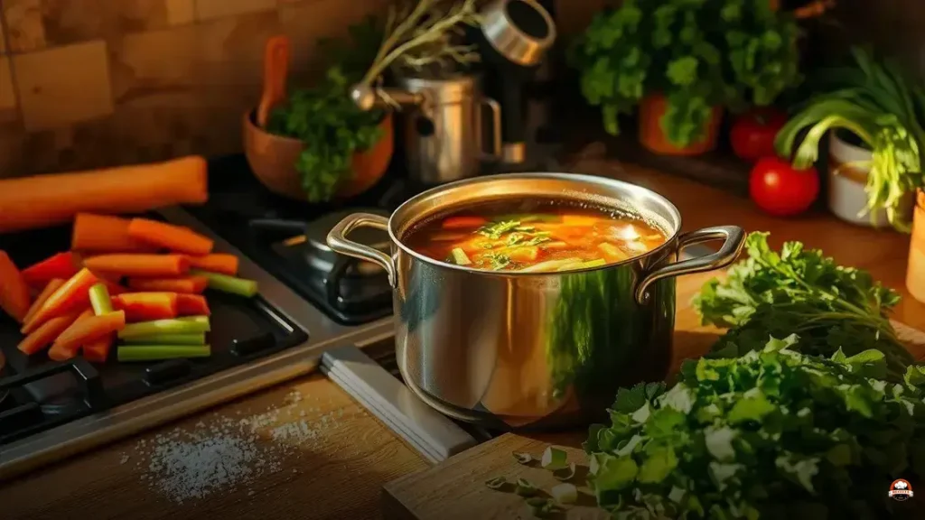 Como fazer sopa de legumes com caldo grosso