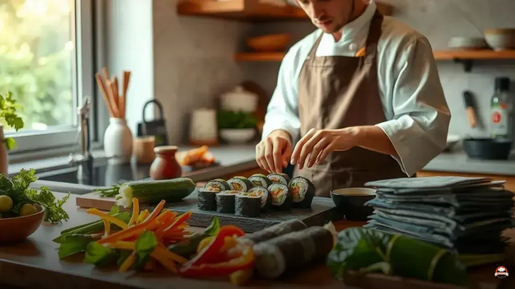 Como fazer sushi de legumes