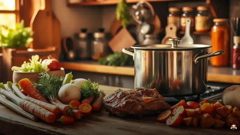 Como fazer um caldo de legumes com carne