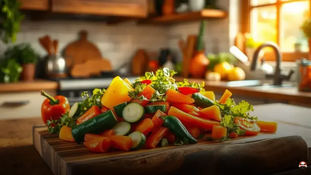 Como fazer uma salada de legumes salteados