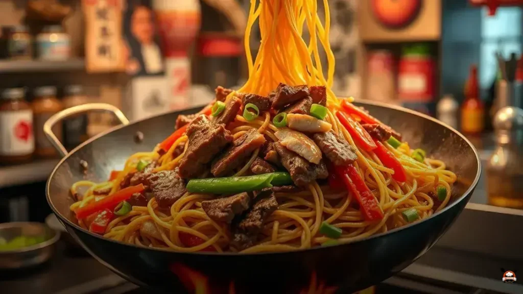 Como fazer yakisoba de carne frango e legumes