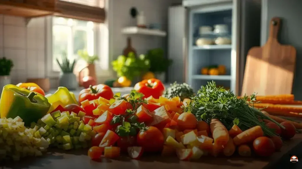 Como guardar legumes crus picados