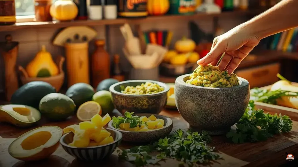 Cómo hacer salsa de guacamole con calabaza