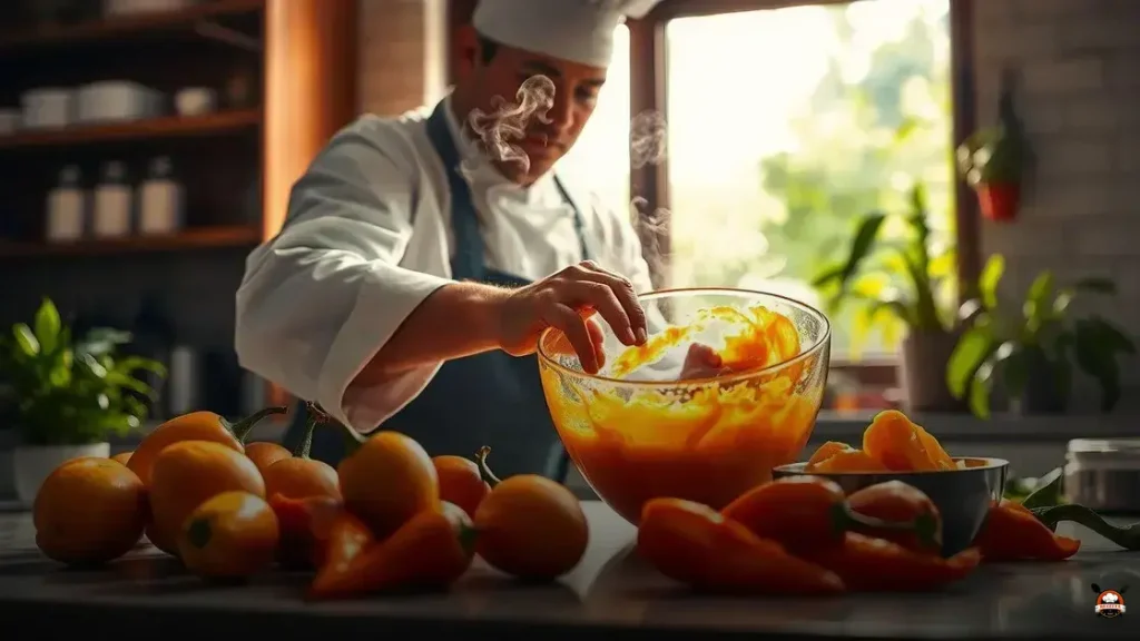 Cómo hacer salsa de mango habanero para alitas