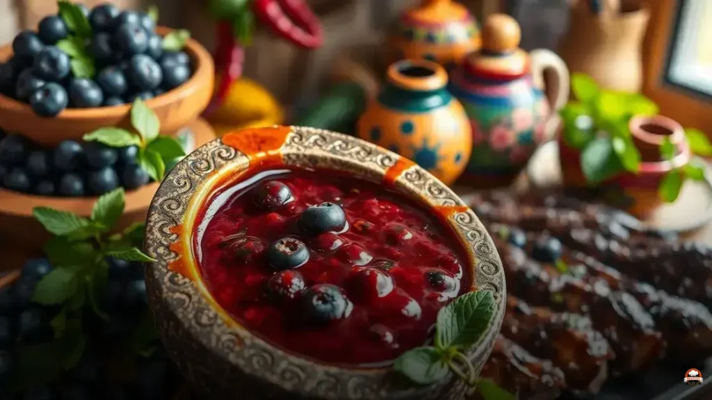 Cómo hacer salsa macha con arándanos
