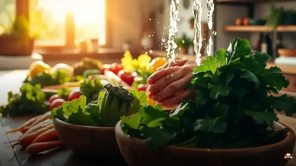 Como limpar legumes e verduras