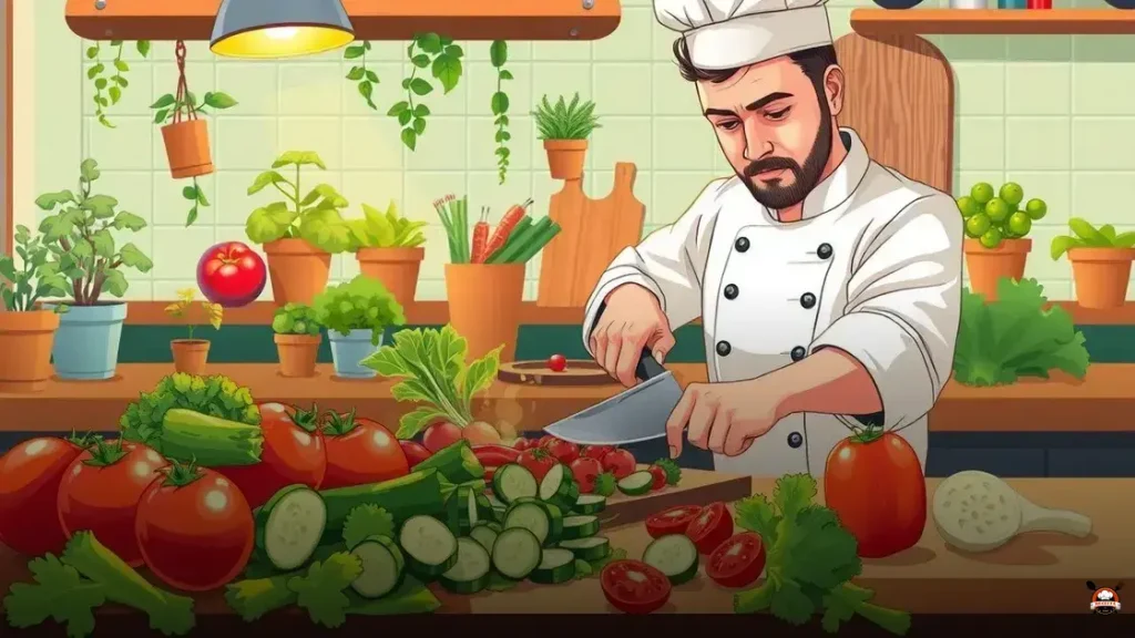 Como picar legumes para salada