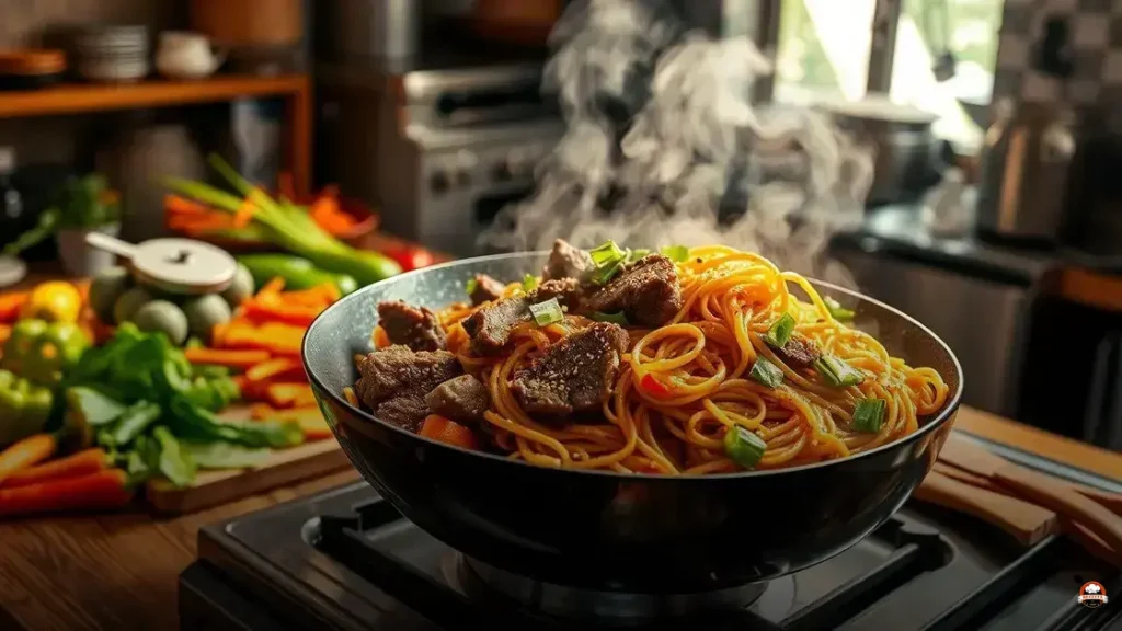 Como preparar yakisoba de carne e legumes
