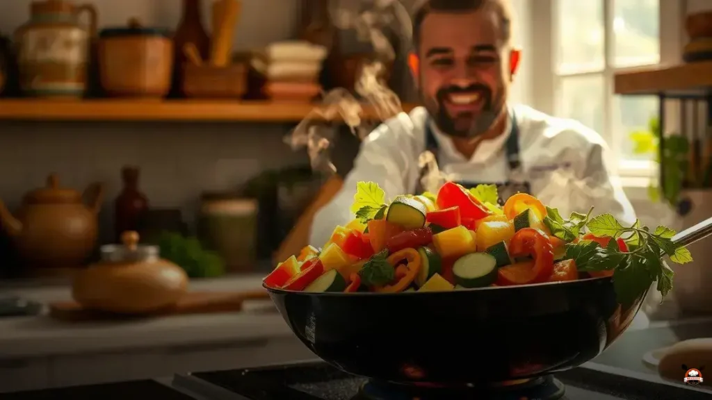 Como refogar salada de legumes