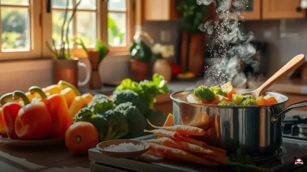 Como salgar legumes no vapor