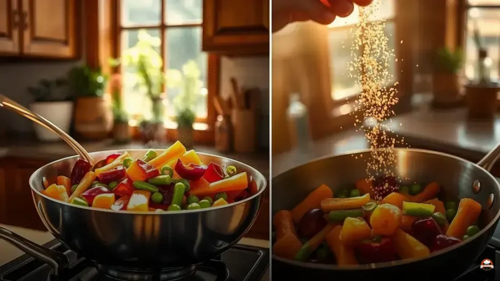 Como saltear legumes congelados