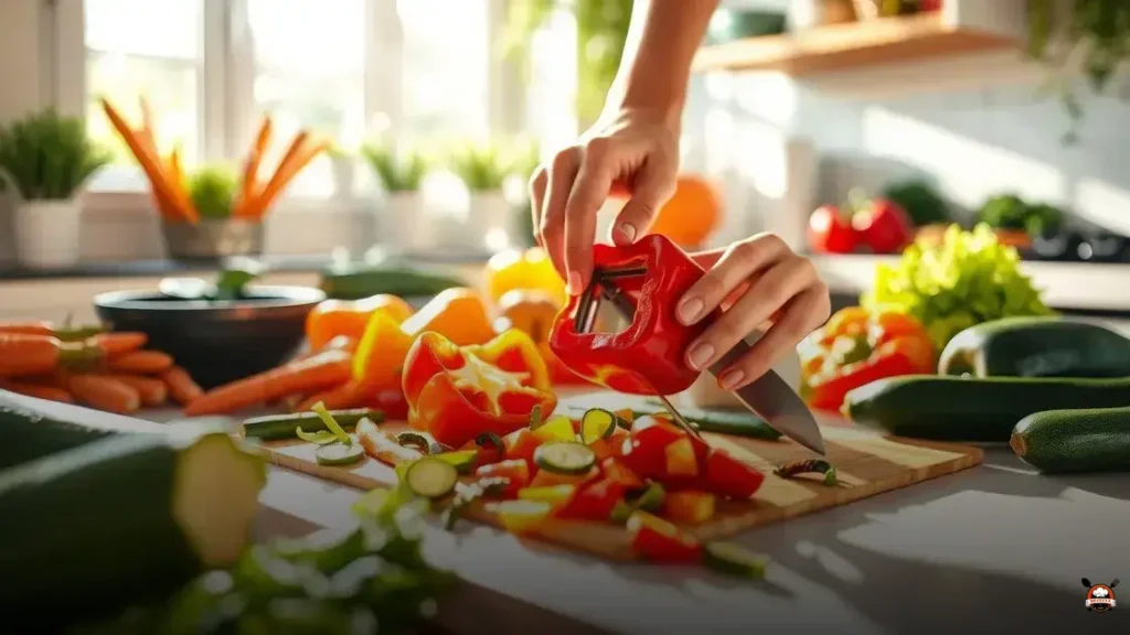 Como usar o cortador de legumes