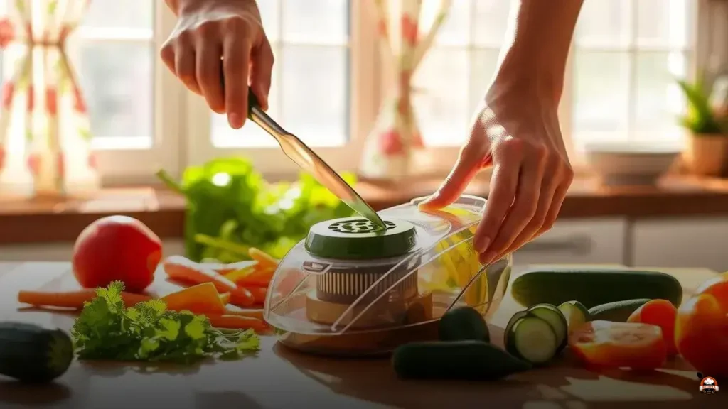 Como usar o cortador de legumes da tupperware
