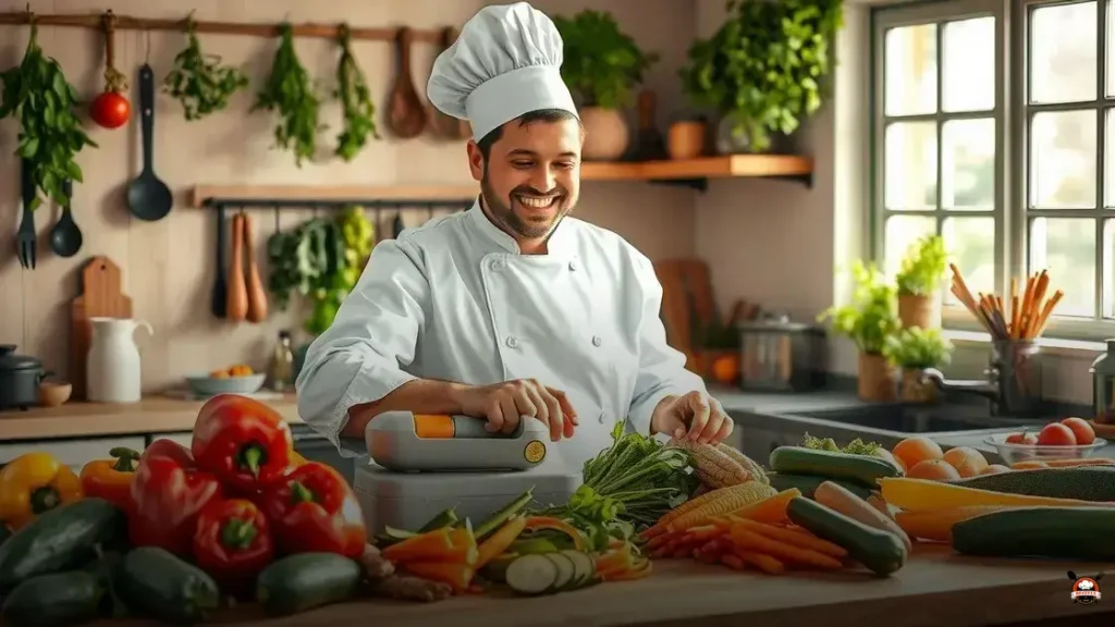 Como usar o cortador de legumes manual