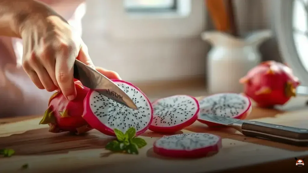 How cut a dragon fruit