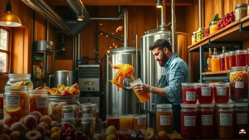 How much fruit puree to add to beer