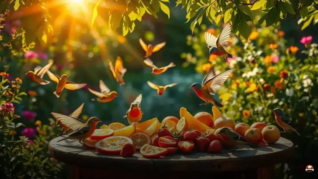 How to feed fruit to birds