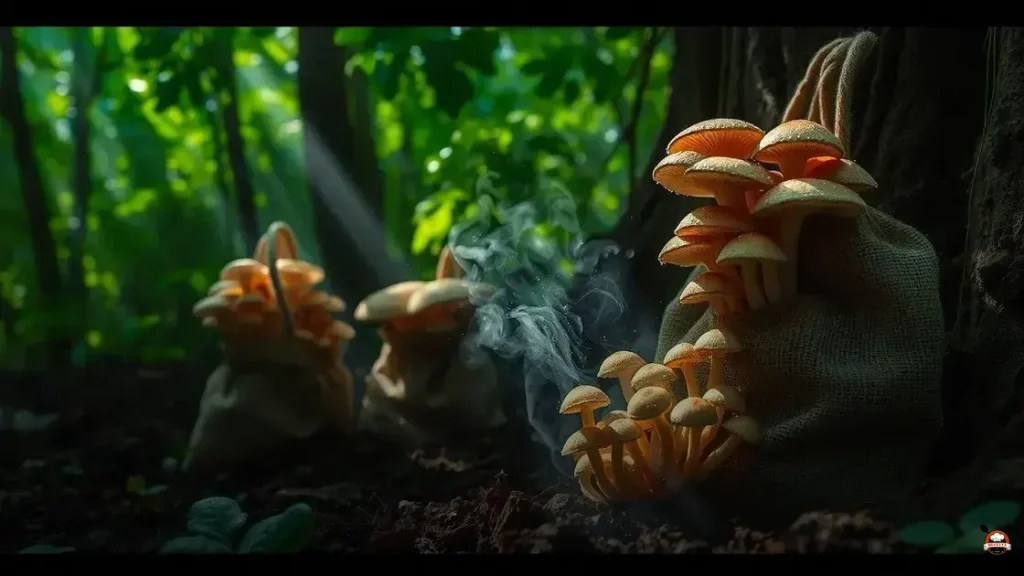 How to fruit mushrooms in a bag
