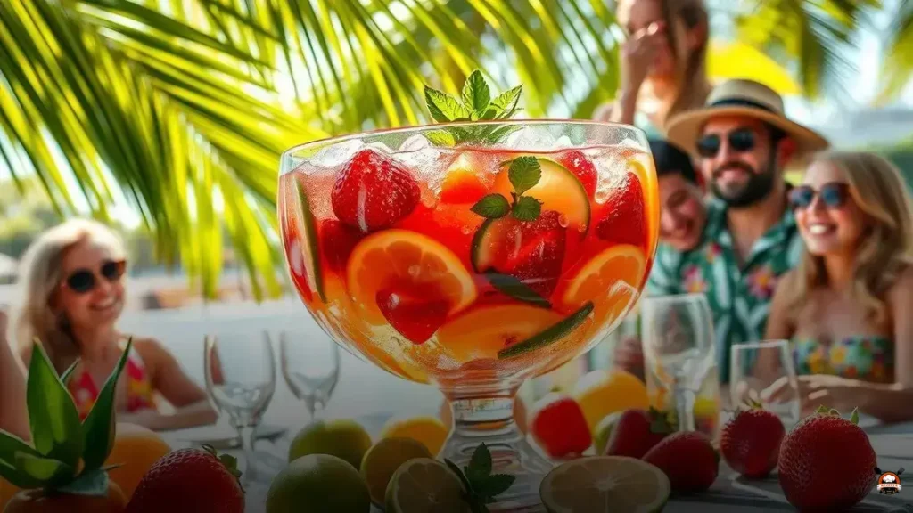 How to make a fruit punch with alcohol