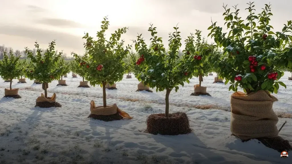 How to protect young fruit trees in winter