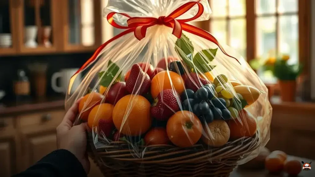 How to wrap a fruit basket