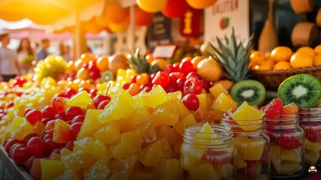 O que é Fruta cristalizada