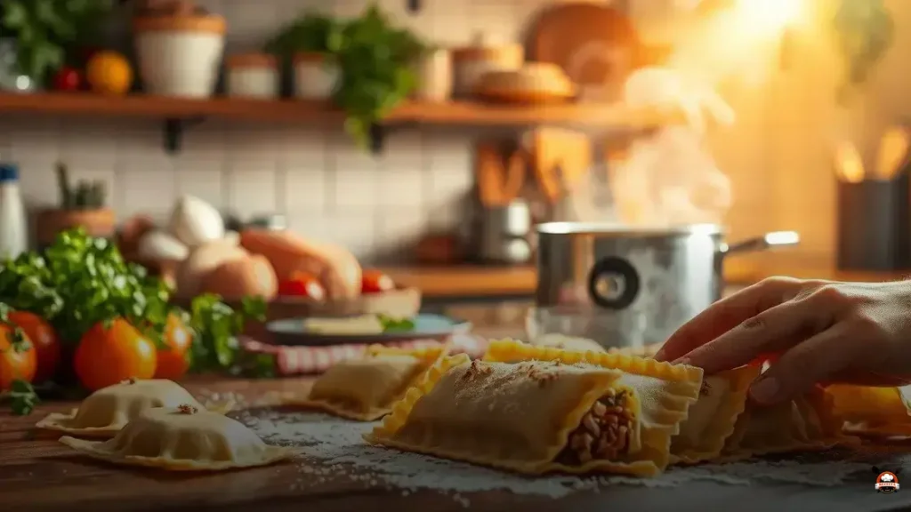 O que é Ravioli de Peito de Peru