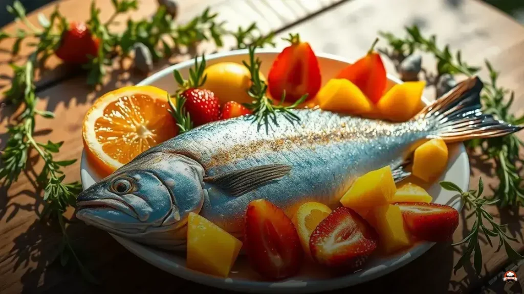 Peixe combina com qual fruta